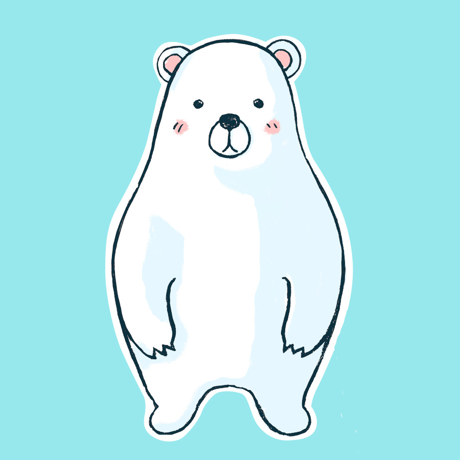 しろくまのイラスト