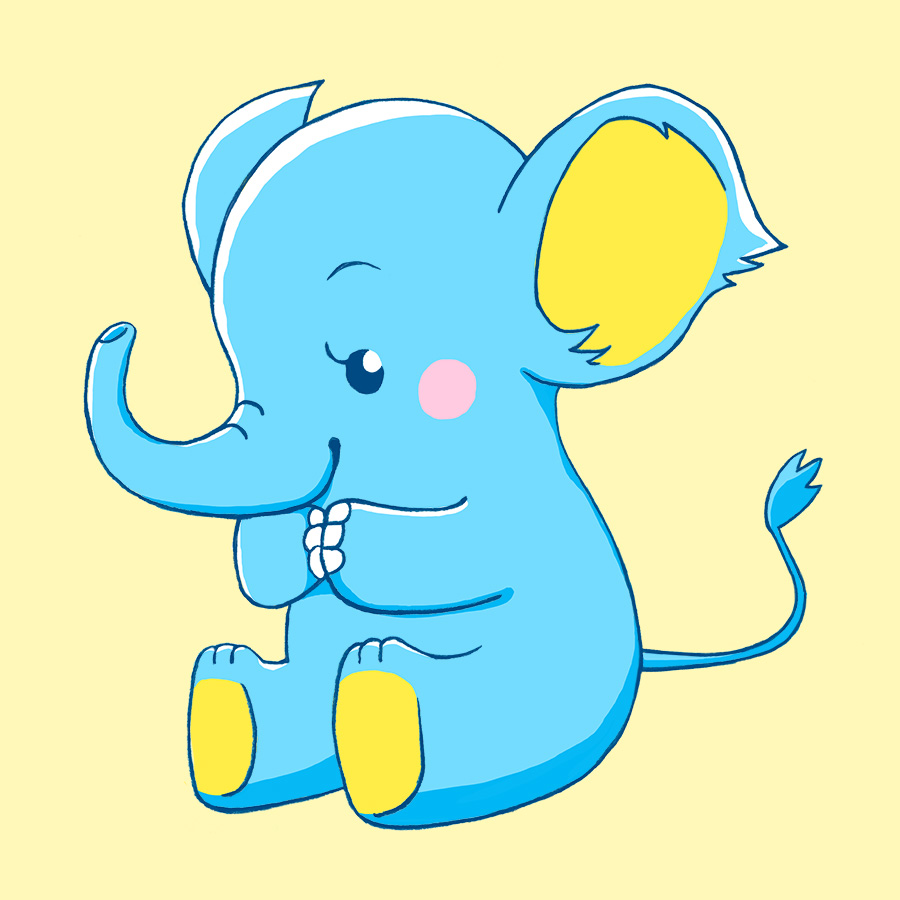 かわいい象の赤ちゃんのイラスト